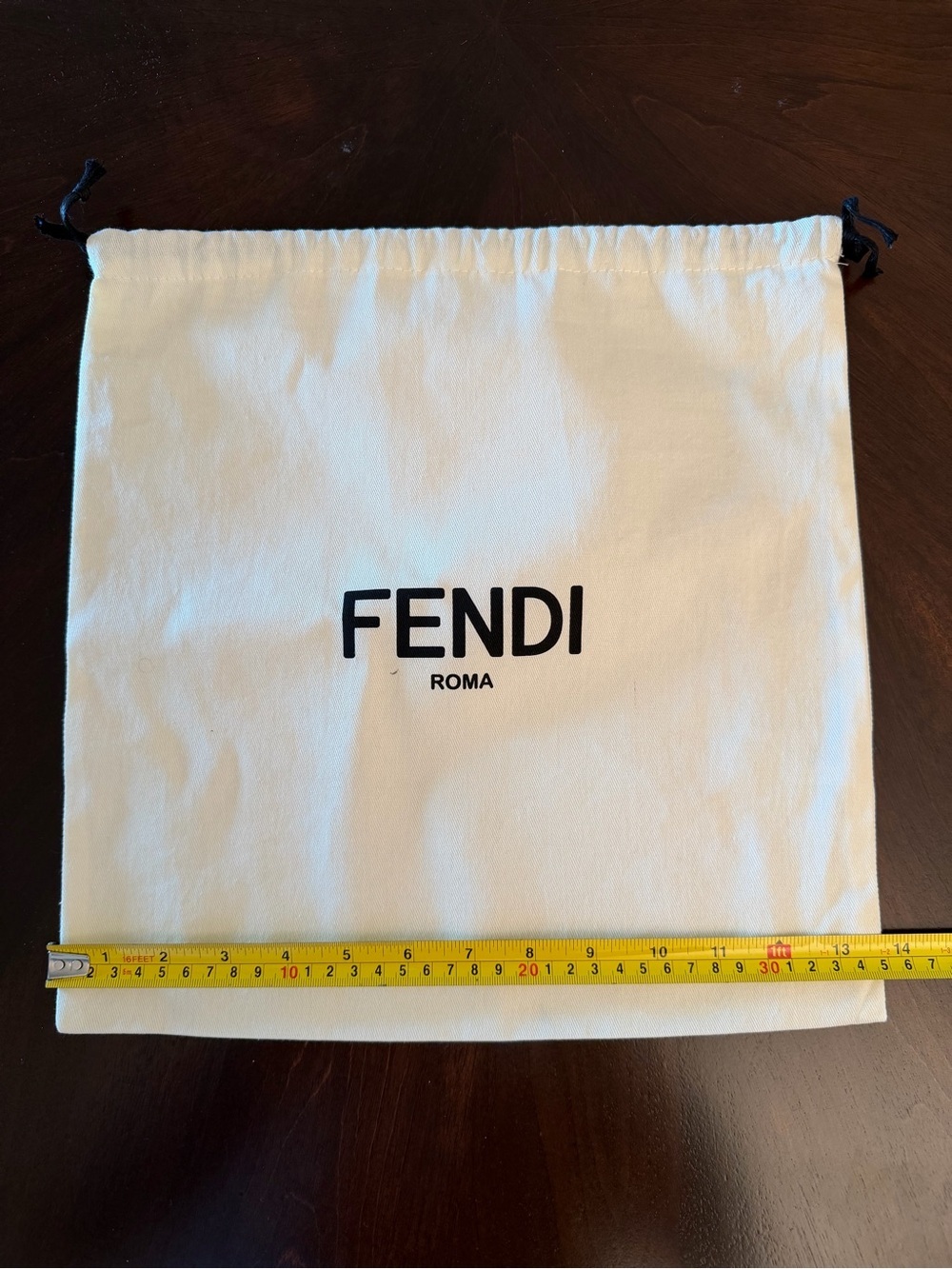 Fendi Dust Bag with Drawstring - White 14x14